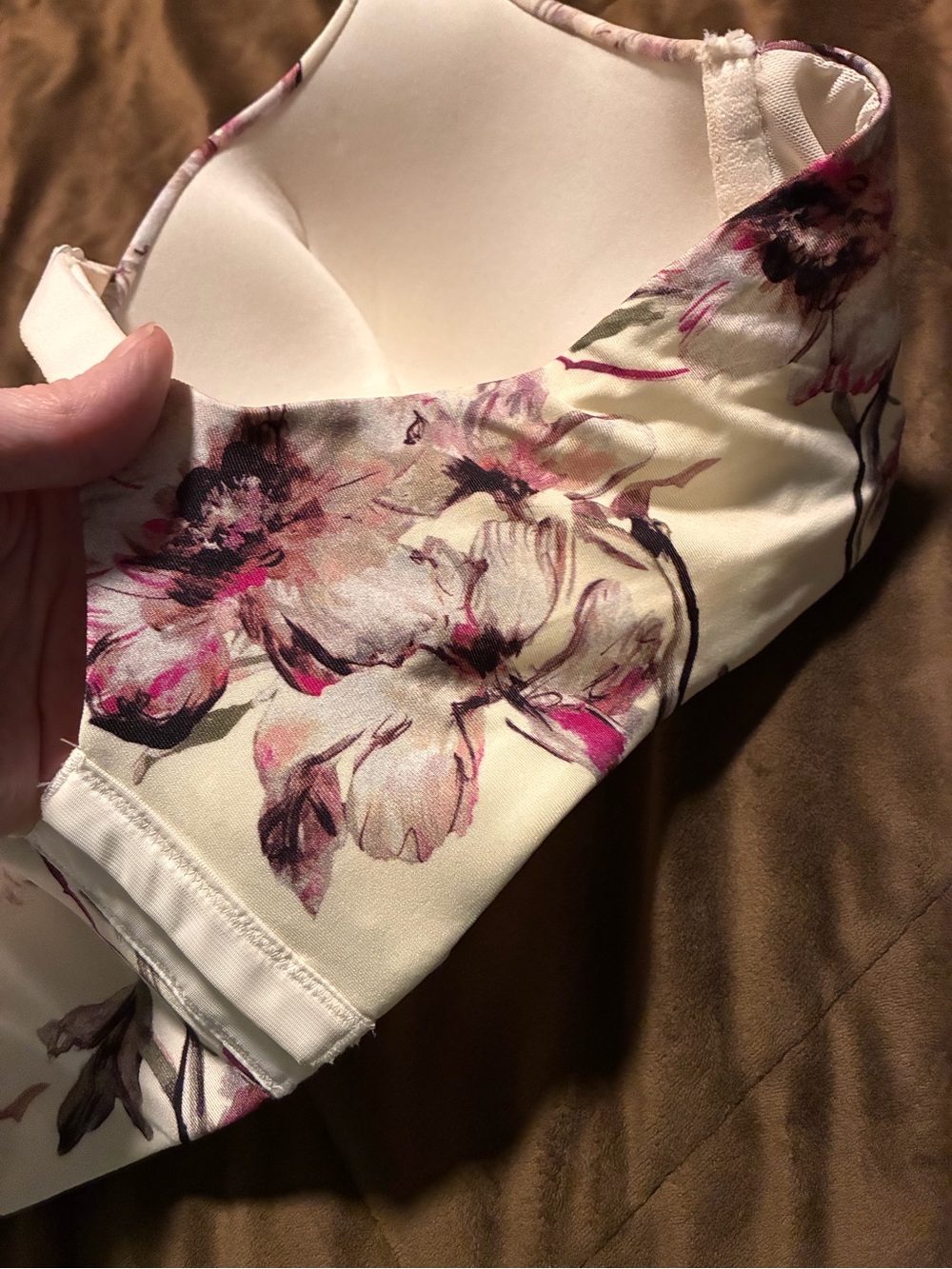 Cacique Floral Printed True Embrace Smooth Demi Bra, size 44D - Picture 4 of 6